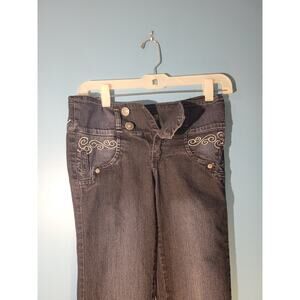 VSO Jeans Womens Embroidered Stretchy Denim Jeans Size 0
